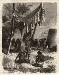 Ägyptische Glaswaren - Gravur in Les Merveilles de l