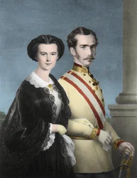 Kaiser Franz Joseph I. von Österreich (Franz Joseph von Habsburg) und Kaiserin Elisabeth von Österreich (Sisi) - Porträt von Franz Joseph I. von Österreich