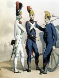 Feuerwehrleute in Uniform - ca. 1850