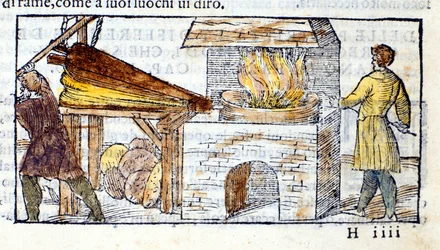 Schmiede - in „Pirotechnia“ von Biringuccio
