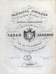 Frontispiz für Fantasia funebre, Orchesterwerk von Mercadante