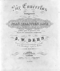 Frontispiz der Partitur der sechs Konzerte von Johann Sebastian Bach