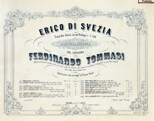 Frontispiz von Enrico di Svezia, Oper von Ferdinando Tommasi