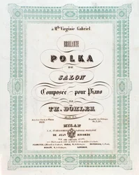 Frontispiz der Partitur von Polka de salon von Theodor von Döhler