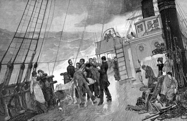 Beerdigung auf See. 1890