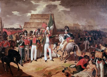 General Antonio Lopez de Santa Anna (1794-1876) mexikanischer Militär und Politiker während der Schlacht gegen die Spanier in Tampico