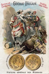 Geschichte Frankreichs: Krieg um die Nachfolge von Mantua (1628-1631) während des Dreißigjährigen Krieges. Die Schlacht am Pas de Suze (Susa) mit König Ludwig XIII. (1601-1643) und Kardinal Richelieu (Armand Jean du Plessis).