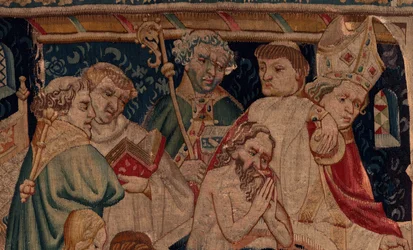 Geschichte von Saint Piat und Saint Eleuthère, Szene 7: Taufe der Exilchristen (Detail)
