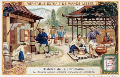 Geschichte des Porzellans: die Chinesen als erste Hersteller von Porzellan - Liebig Chromolithographie