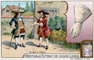 Geschichte des Handschuhs: der Handschuh als Waffe - Liebig Chromolithographie