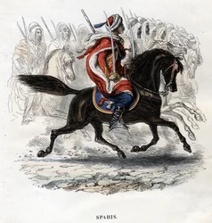 Reitende Spahis. Gravur von 1844.