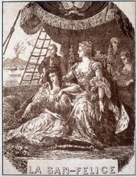 Illustration von „La San Felice“ von Alexandre Dumas Vater. Ed. A. Le Vasseur, Paris.