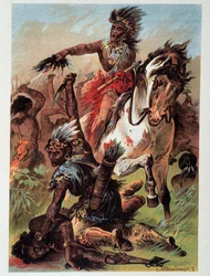 Illustration von „Lederstrumpf“ von F. Cooper