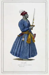 Indien: General der Wachen des Kaisers von Delhi - in „Die verschiedenen Völker der Erde“ von Pater Paul Jonhanneaud, Buchhandlung der guten Bücher