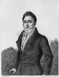 Jacques Lafitte (1767-1844), französischer Bankier und Politiker - Gravur in „Histoire de la vie politique et privée de Louis Philippe“