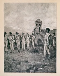 Joachim Murat (1767-1815), Marschall von Frankreich, König von Neapel, erschossen am 13.10.1815 in Kalabrien. Zeitgenössische Drucke