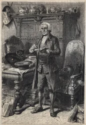 Jonathan Oldenbuck - 19. Jahrhundert Illustration für den Roman „Der Antiquar“ von Walter Scott