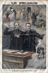 Jules Auguste Lemire (1853-1928) und Hippolyte Gayraud (1856-1911), französische Geistliche und Politiker, Abgeordnete - Gravur in „Le-Pelerin“ von 1899