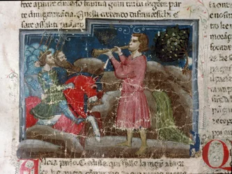 Julius Caesar spricht zu seinen Kriegern (Detail)