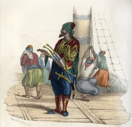 Khayr al-Din (ca. 1476-1546), bekannt als Barbarossa II, ein türkischer Freibeuter. Gründer des Staates Algier im 16. Jahrhundert. In „L