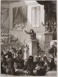 Lazare Nicolas Marguerite Carnot (genannt der Organisator des Sieges oder der große Carnot) verkündet am 1. September