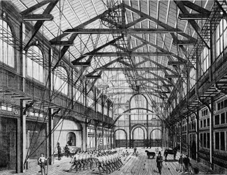 Das große Gymnasium der Rue des Martyrs - Gravur