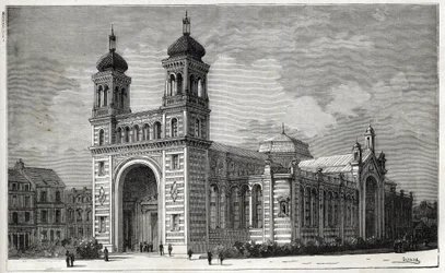 Le Palais Rameau (1878-1881) in Lille - Gravur von 1884