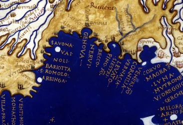 Liguria. Atlas-Manuskript aus dem 15. Jahrhundert von Berlinghieri.