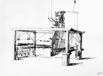 Webstuhl - Gravur