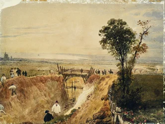 Bau der Shoreham-Eisenbahn, ca. 1840