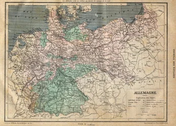 Karte von Deutschland im Jahr 1891