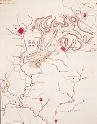 Karte der Schlacht bei Austerlitz, 2. Dezember 1805