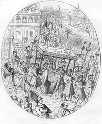 Marsch einer Zunft von Juwelieren im 15. Jahrhundert