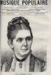 Mathilde Marchesi (1821-1913) deutsche Mezzosopranistin - Gravur in „Populäre Musik“ illustriertes Wochenblatt - 1882