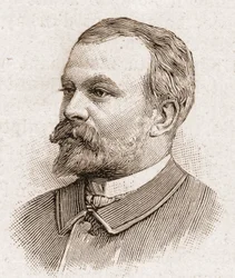 Mitglieder der Académie Française im Jahr 1895: Porträt von Jules Lemaitre (1853-1914), Dramatiker, Theaterkritiker, Essayist, Literaturhistoriker und französischer Erzähler