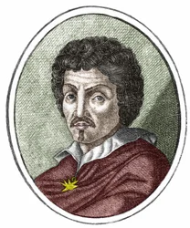 Michelangelo Merisi genannt il Caravaggio oder Caravaggio (1569-1609), Gravur 17. Jahrhundert