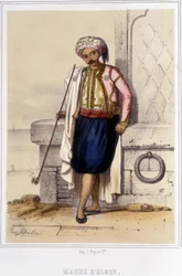 Mohr aus Algier während der zweiten Hälfte des 19. Jahrhunderts.
