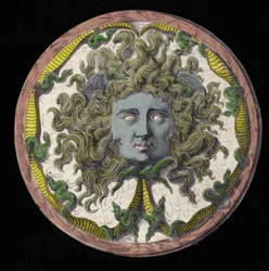 Mythologie: Darstellung der Medusa, einer der drei Gorgonen.