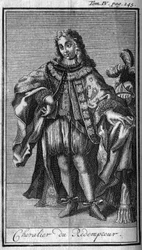 Ritterorden. Ritter des Erlösers oder des kostbaren Blutes Jesu im Herzogtum Mantua (Mantova) im 17. Jahrhundert. In „History of military orders or knights, of the secure and routine militias of both sexes, which have been established so far