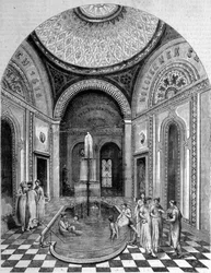 Orientalische Bäder in Budapest. Der rosa Raum