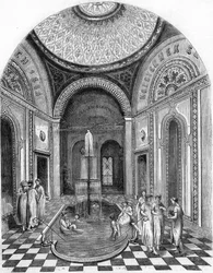 Orientalische Bäder in Buda, Ungarn: der Rosenraum