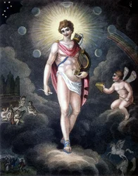 Orpheus - Gravur des 19. Jahrhunderts. Mailand