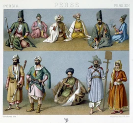 Persische Kostüme - in „Le costume historique“ von Racinet