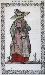 Piemontesische Frau - in Habits et effigies von Jean Sulperius