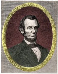 Porträt von Abraham Lincoln (1809 - 1865) 16. Präsident der Vereinigten Staaten (1861 - 1865)