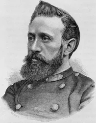 Porträt von Adolphe Alphonse Assi (1840 - 1886). Gravur aus dem späten 19. Jahrhundert in „Histoire de France“ von H. Martin.