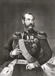 Porträt von Alexander II. Nikolajewitsch (1818 - 1881), Kaiser von Russland.