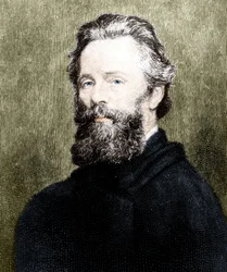 Porträt des amerikanischen Dichters und Romanautors Herman Melville (1819-1891)