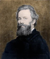 Porträt des amerikanischen Dichters und Romanautors Herman Melville (1819-1891)