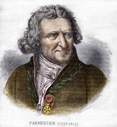 Porträt von Antoine Augustin Parmentier (1737 - 1813), französischer Militärapotheker und Agronom (in „Les Contemporains“, Ende 19. Jahrhundert)